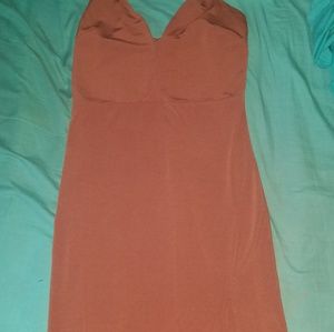Red brown dress